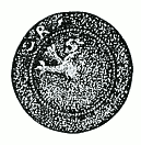 sceau utilisé par François de Bort, maître d'Auvergne sur un compromis passé entre l'abbé de Villelain et les frères du Temple avec une sentence de Raymond de Mareuil, précepteur en Auvergne, Limousin et Berry, sur le même sujet. 1288.